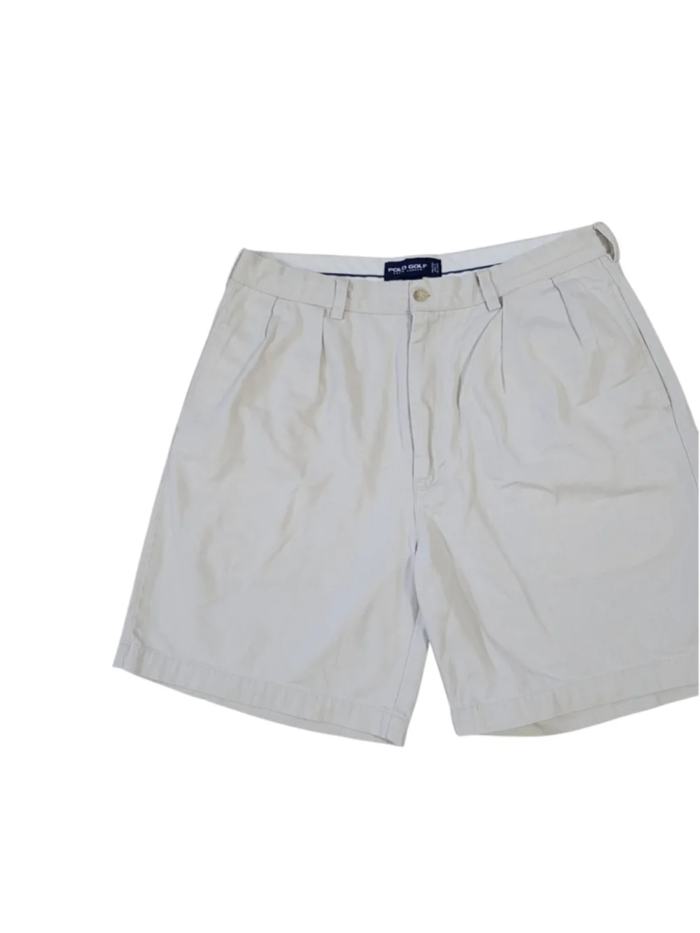 Ralph Lauren Polo Golf Men's Vintage Pleated Khaki Classic Cotton Shorts Size 36